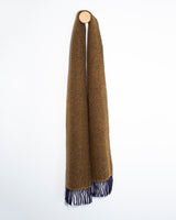 Musztardowy szalik z kaszmiru i wełny merino