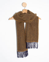 Musztardowy szalik z kaszmiru i wełny merino