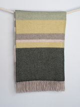 Koc z wełny merino irlandzkie pastele 150x200cm