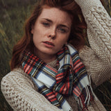 Szalik z wełny jagnięcej Dress Stewart tartan