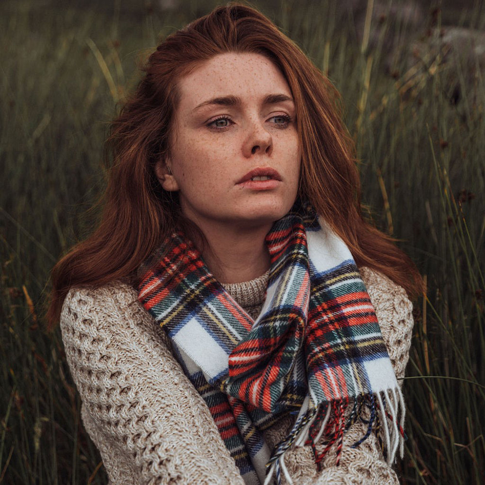 Szalik z wełny jagnięcej Dress Stewart tartan
