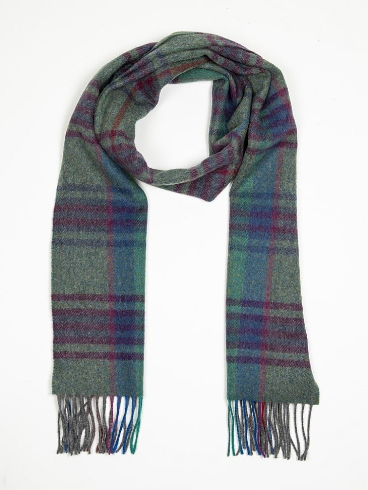 Zielony szalik z wełny jagnięcej - Północna Zieleń