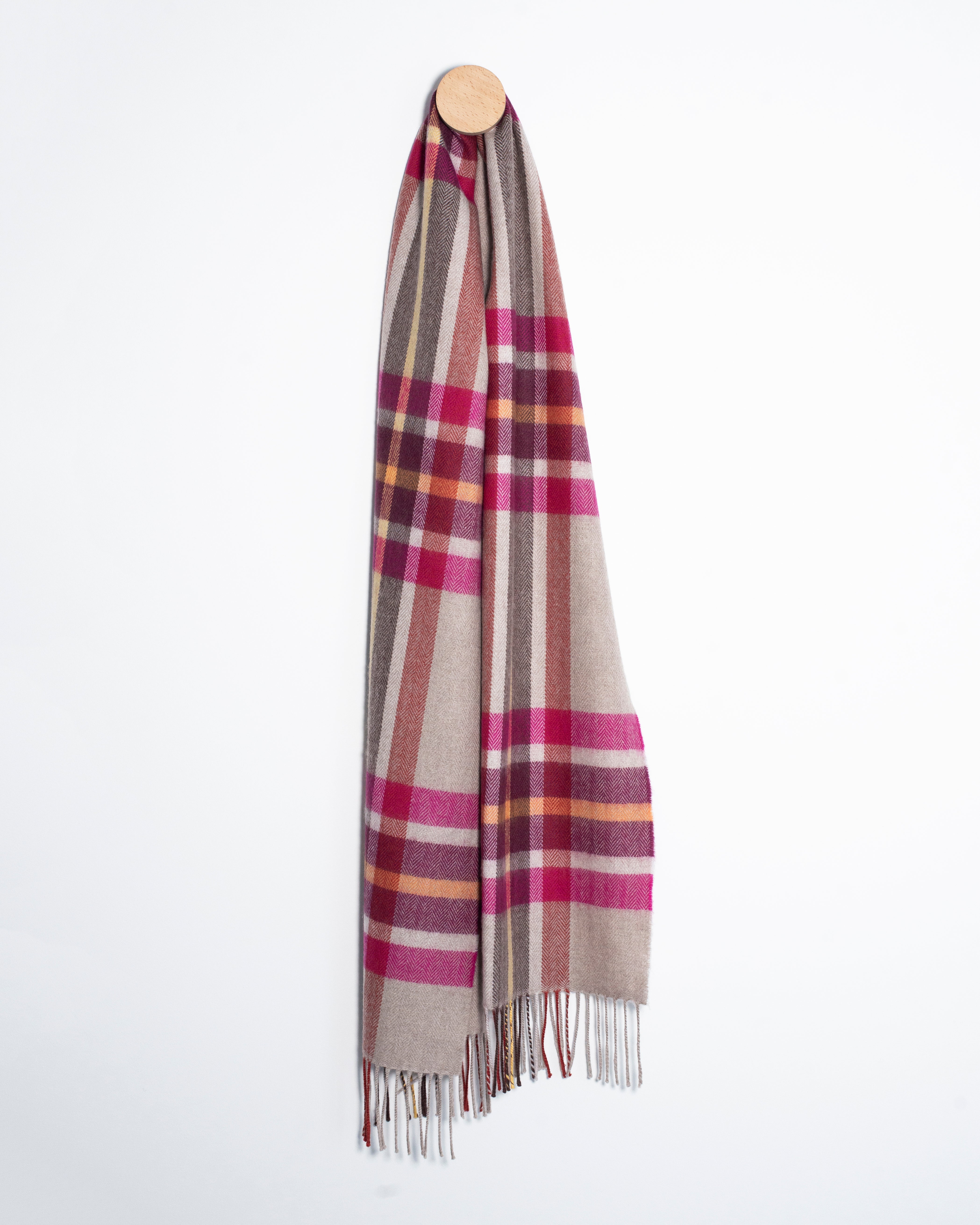 Szalik z wełny merino – irlandzki zachód słońca