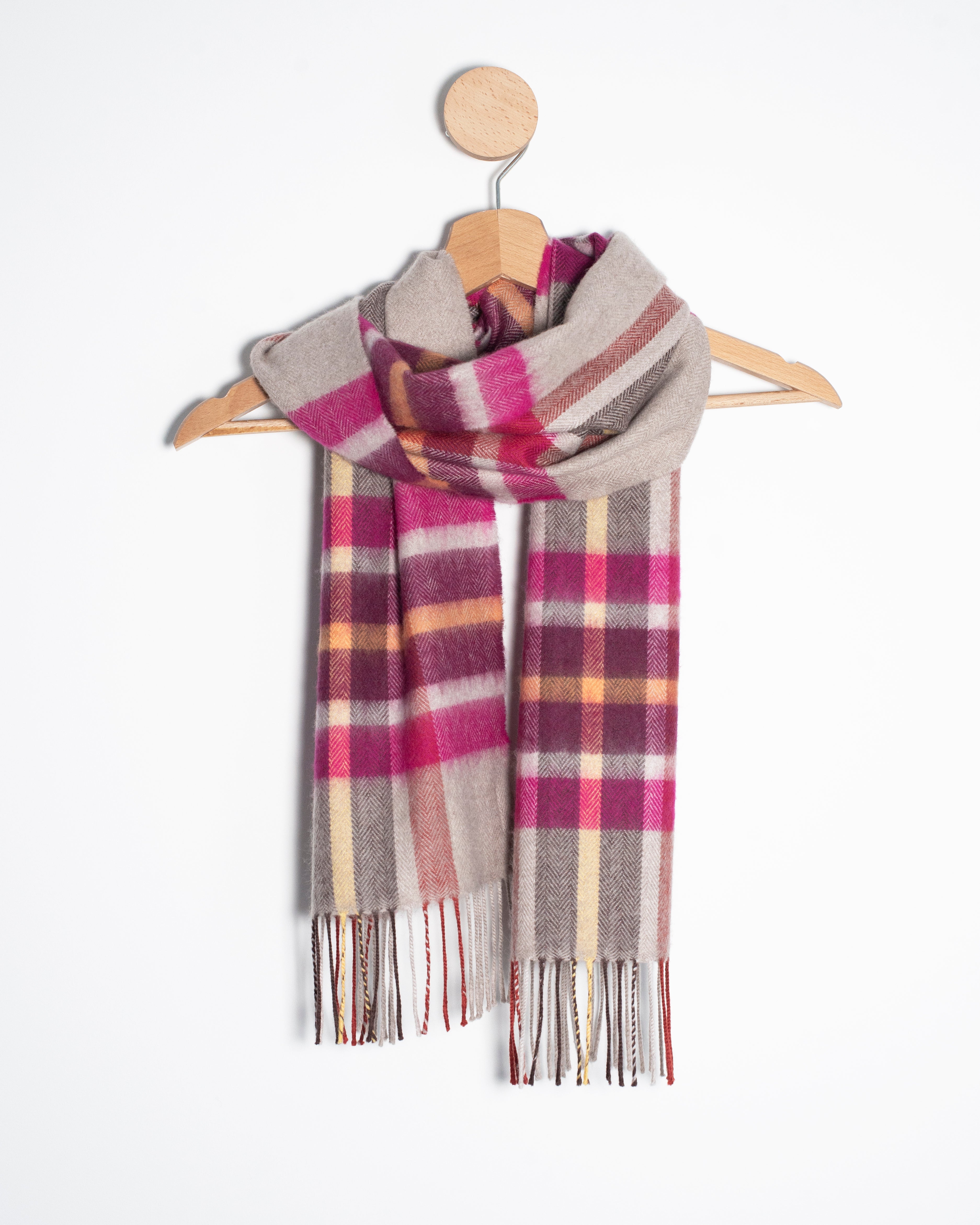 Szalik z wełny merino – irlandzki zachód słońca