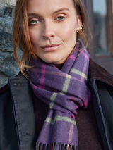 Szalik z wełny merino - Highland Heather