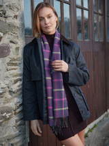 Szalik z wełny merino - Highland Heather