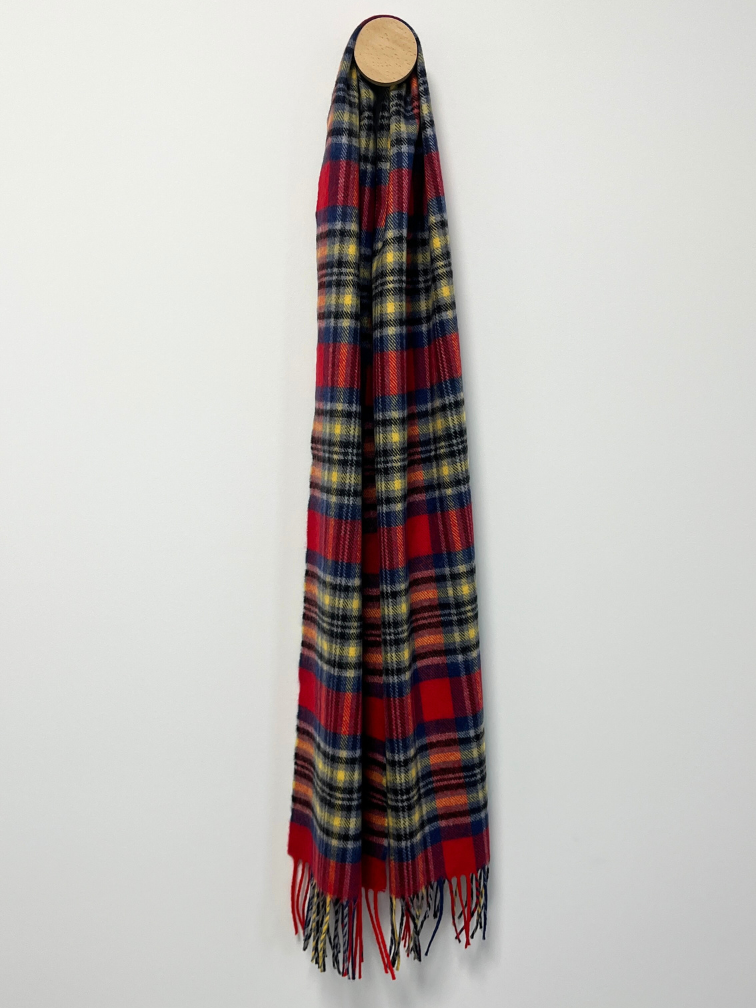 Szalik z wełny merino - krakowski tartan