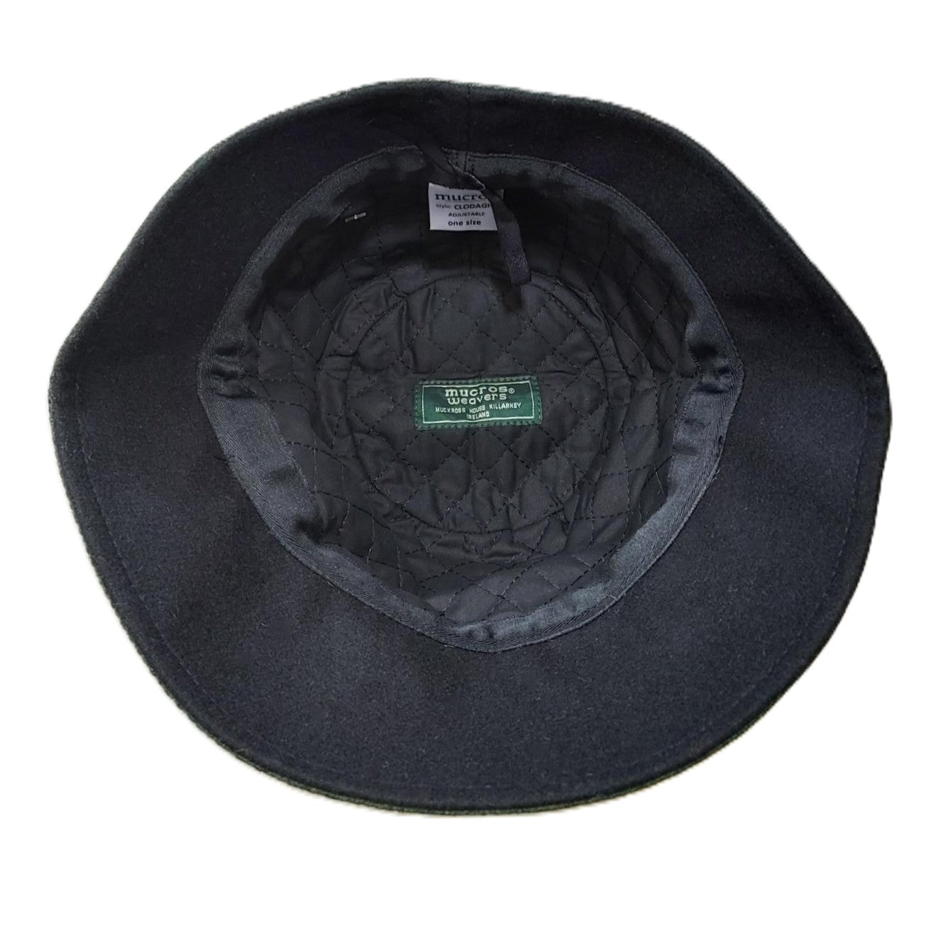 Damski kapelusz wełniany typu clodagh w fioletowo-szarą kratkę