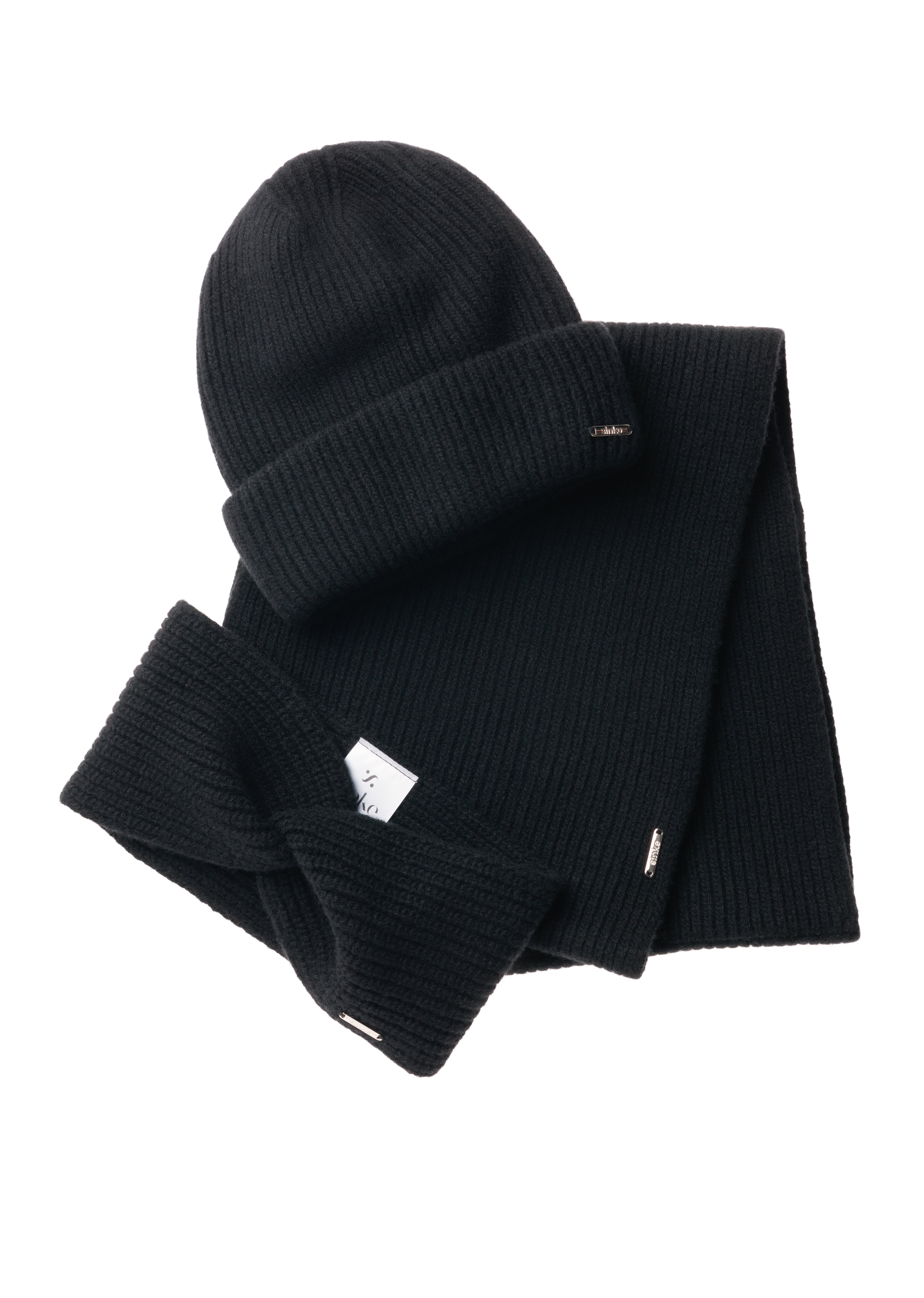 Komin z wełny merino - czarny