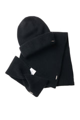 Komin z wełny merino - czarny