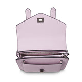 Torebka z Harris Tweedu i skóry ekologicznej w kolorze lawendowym