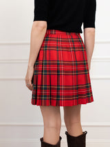 Krótka wełniana spódnica typu kilt w kratę – tartan Royal Stewart
