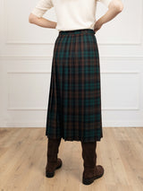 Długa wełniana spódnica typu kilt w kratę – tartan Brown Watch