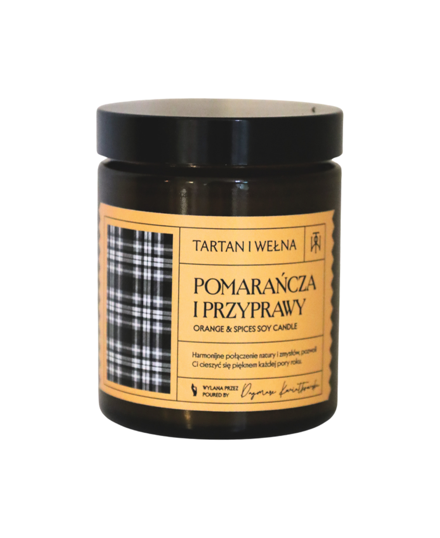 Świeca sojowa zapachowa Pomarańcza i Przyprawy - 120g