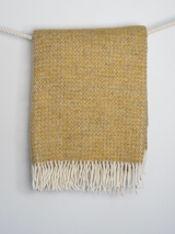 Żółty koc wełniany słoneczna iluzja