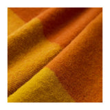 Duży koc wełniany w pomarańczową kratę