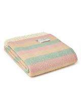 Koc wełniany w paski - Letnia bryza