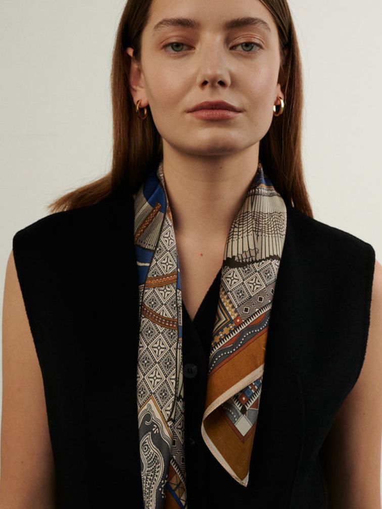 elegancka apaszka jedwabna marki donum