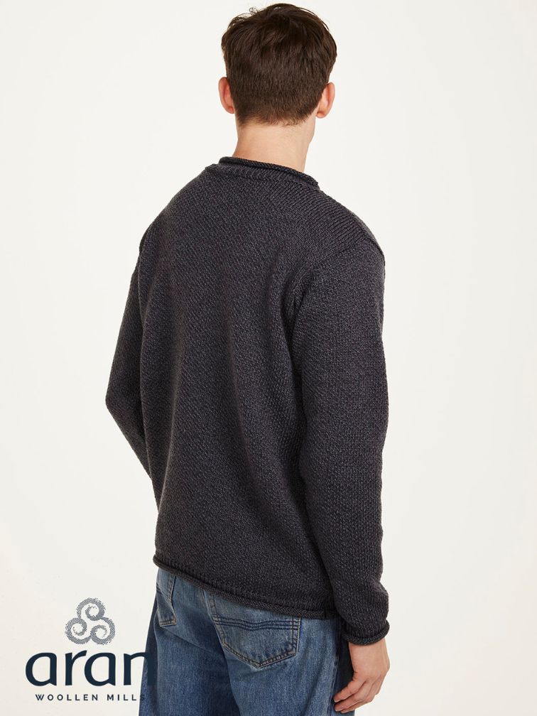 grafitowy sweter męski