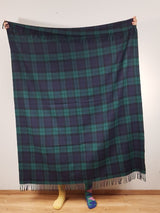 Koc z wełny jagnięcej Black Watch Tartan