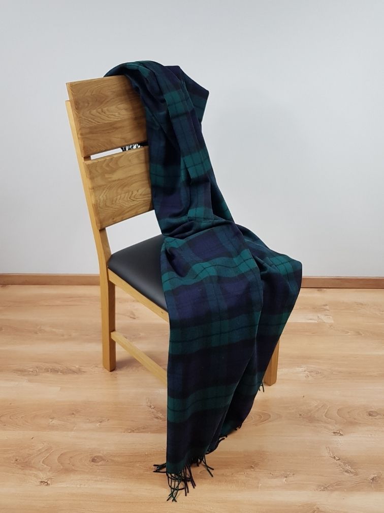 koc z wełny black watch tartan