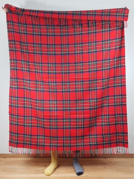 Koc z wełny jagnięcej Royal Stewart Tartan