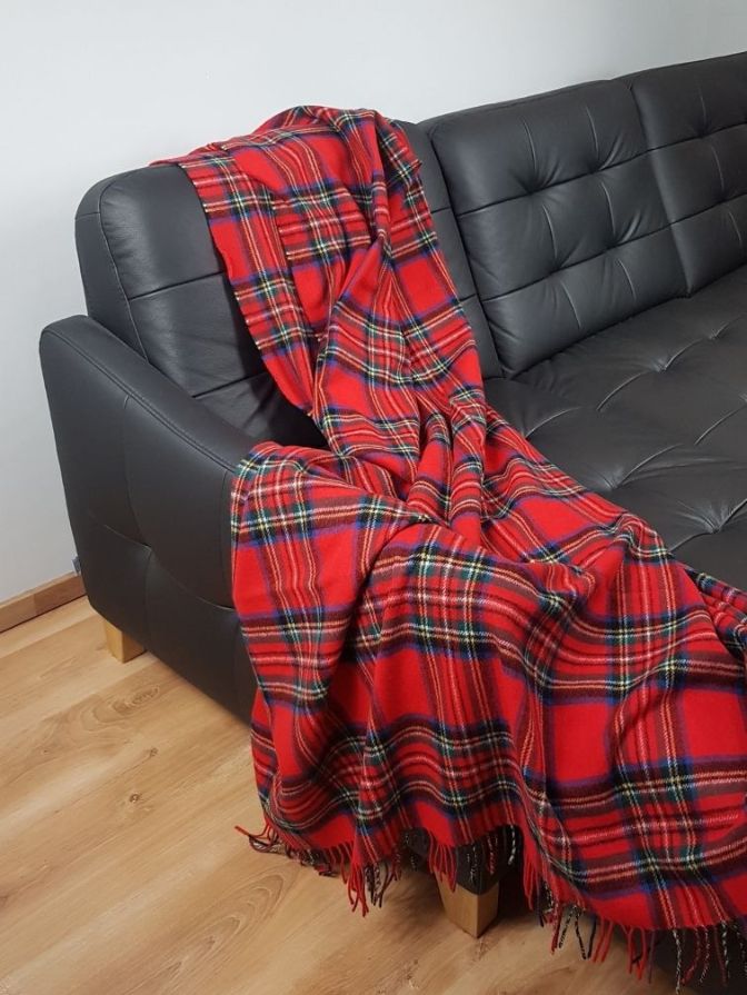 Koc z wełny jagnięcej Royal Stewart Tartan