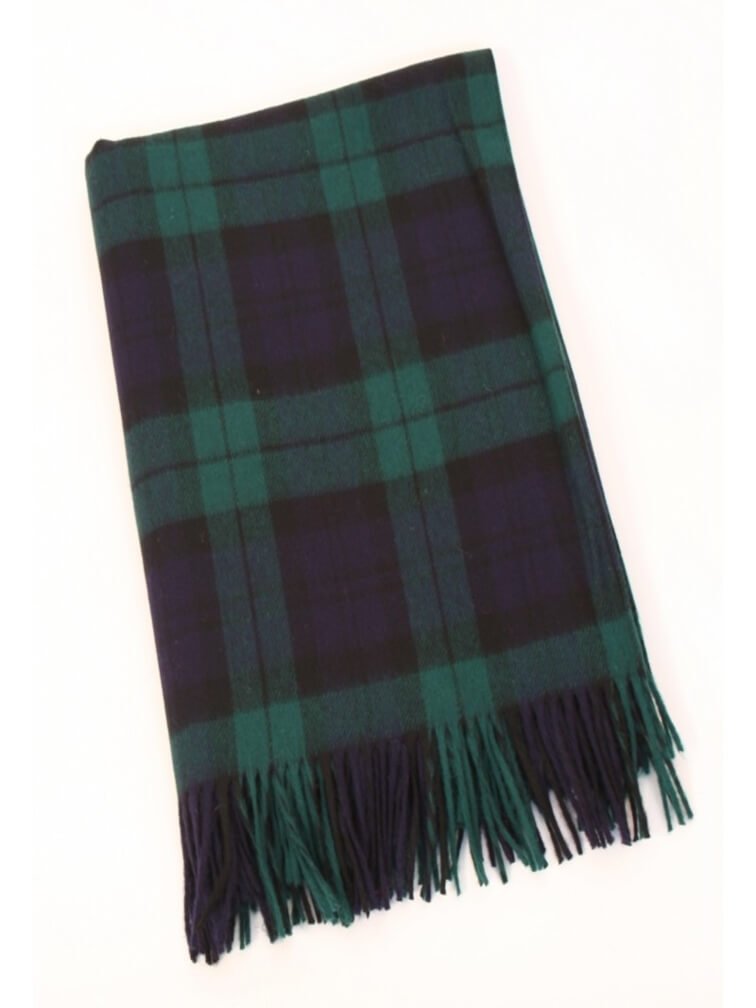Koc z wełny jagnięcej Black Watch Tartan