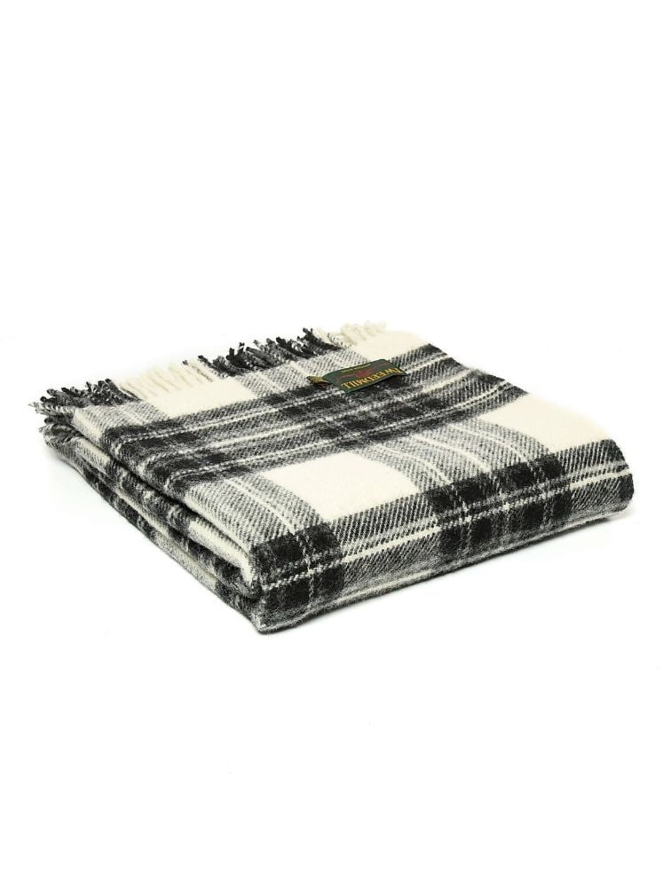 Koc wełniany z tartanem Grey Dress Stewart