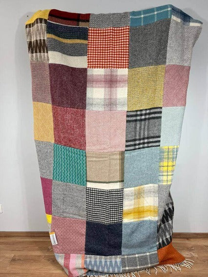 patchworkowy koc z podszewką 220cm