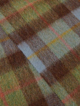 szal jagnięcy w brązowy tartan