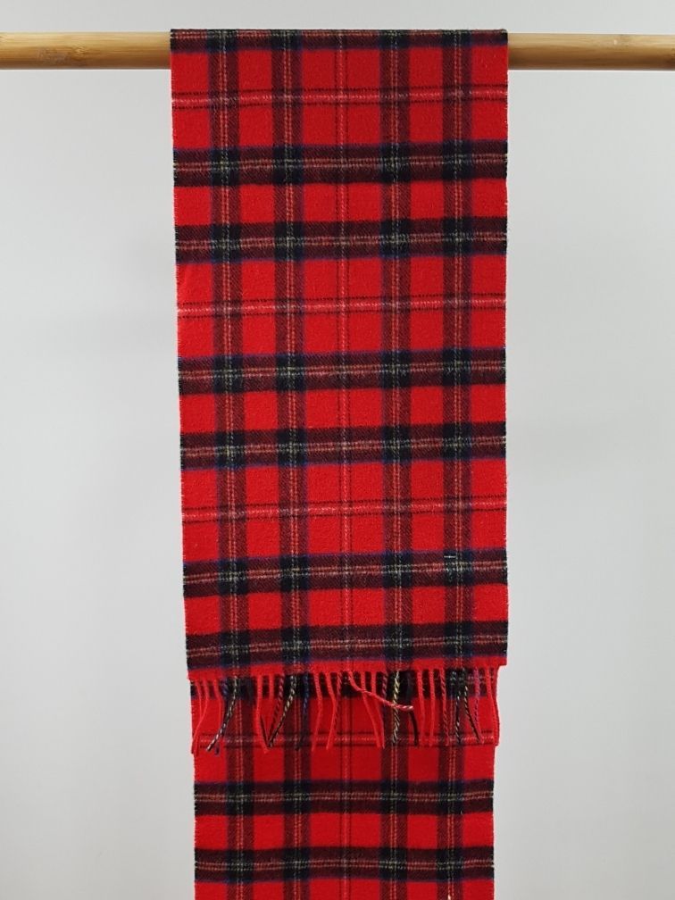 Szalik z wełny jagnięcej z tartanem Classic Red