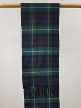 Szalik z wełny jagnięcej z tartanem Navy Green