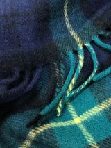 Szalik z wełny jagnięcej z tartanem Navy Green