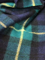 Szalik z wełny jagnięcej z tartanem Navy Green