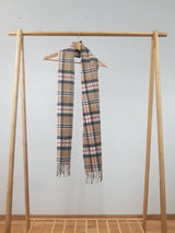 Szalik z welny merynosow w kolorze Camel Tartan 30x180-1