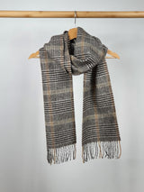 wełniany szalik krata glencheck