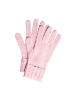 różowe rękawiczki wełniane